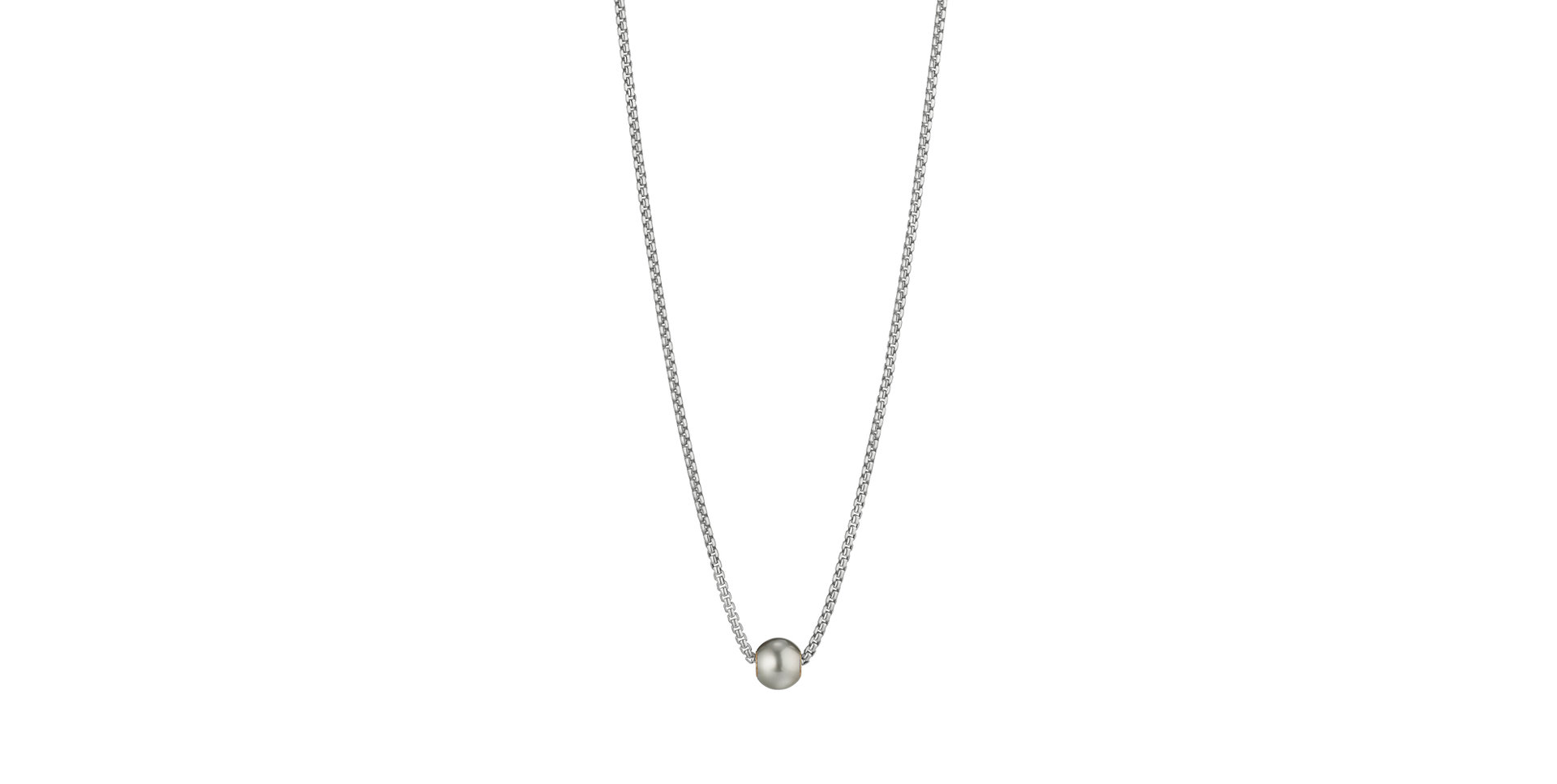 Stříbrný náhrdelník s perlou Bold