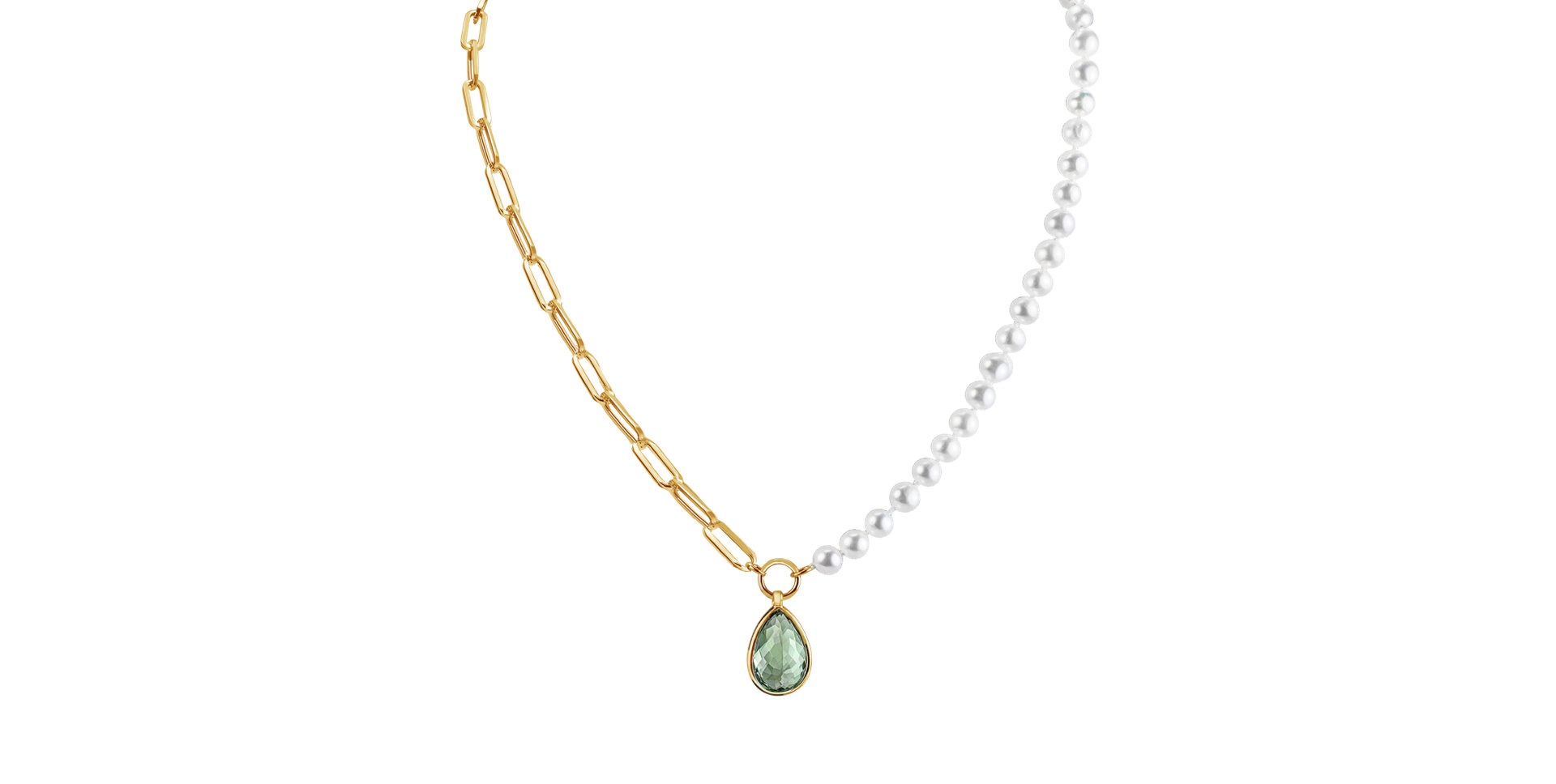 Náhrdelník s perlami a ametystem Rosemary Twilight