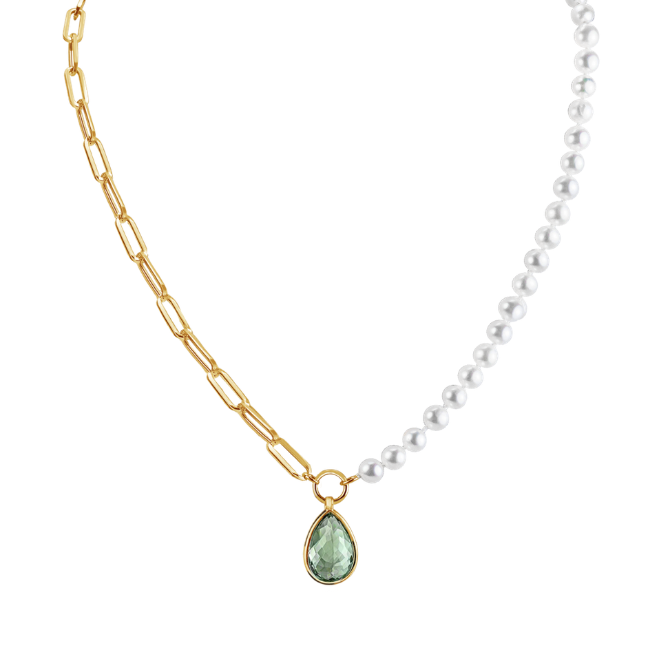 Náhrdelník s perlami a ametystem Rosemary Twilight