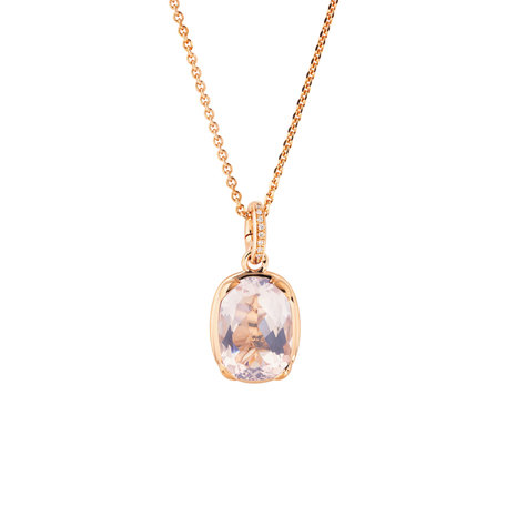 Náhrdelník s diamanty a růženínem Capriccio