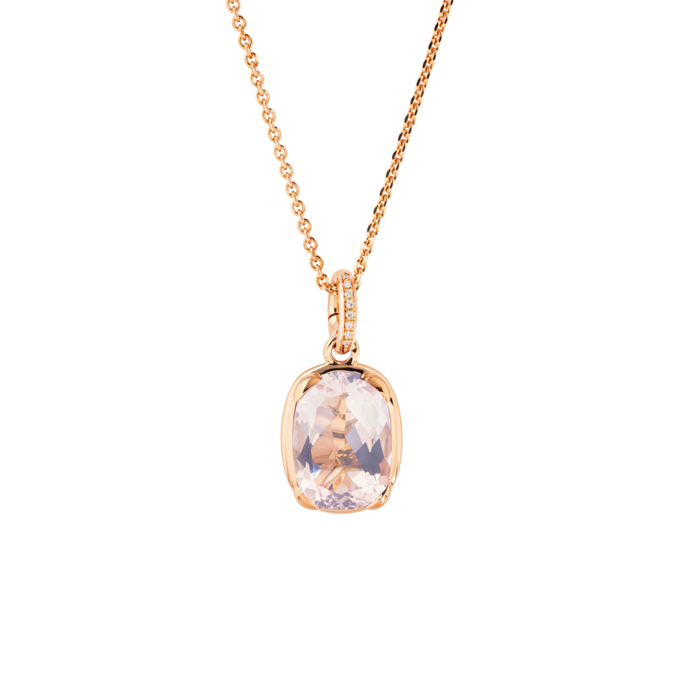 Náhrdelník s diamanty a růženínem Capriccio