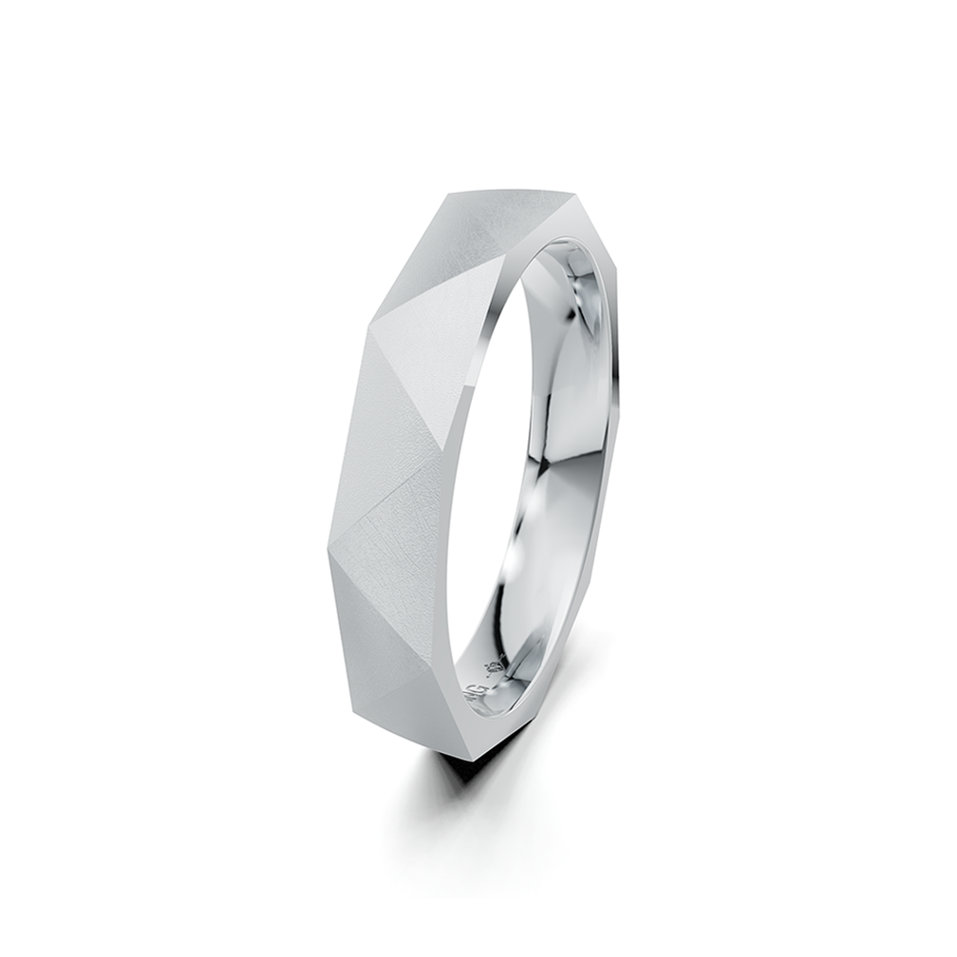Prsten platina Triangle