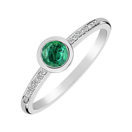Prsten s diamanty a smaragdem Regal Sparkle