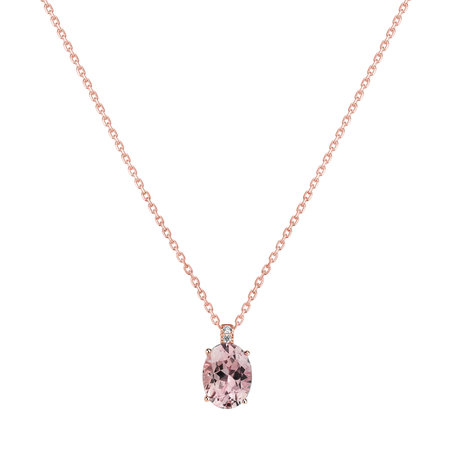 Náhrdelník s diamanty morganitem Aurora