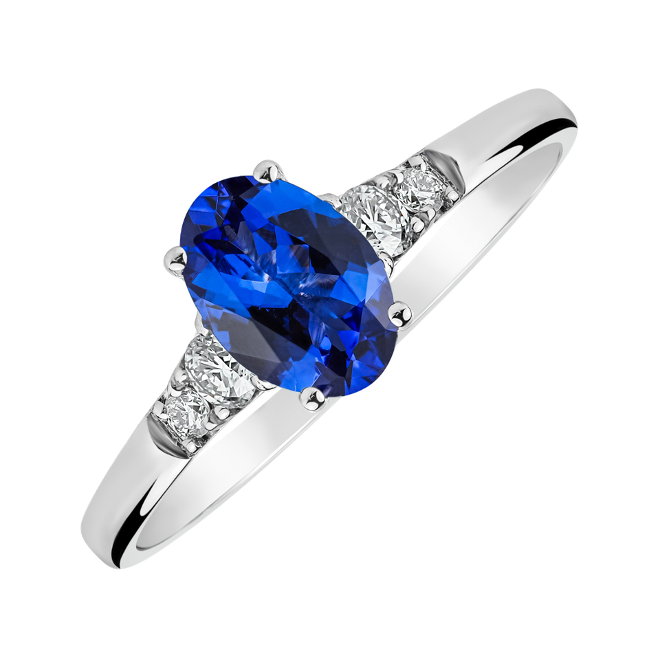 Prsten s diamanty a tanzanitem Melisandra