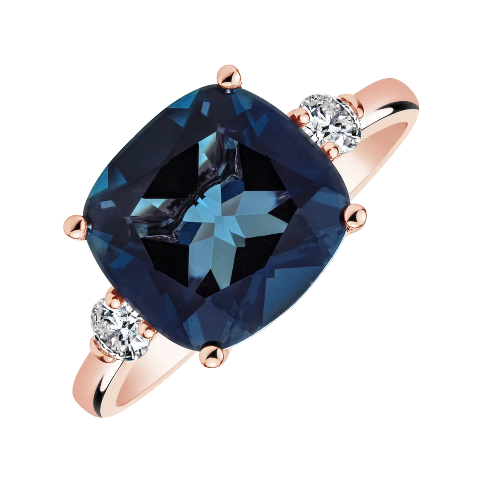 Prsten s diamanty a topazem The Countess