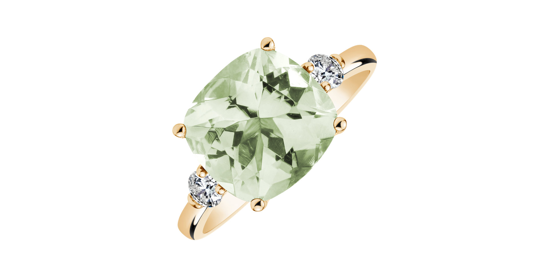 Prsten s diamanty a ametystem The Countess