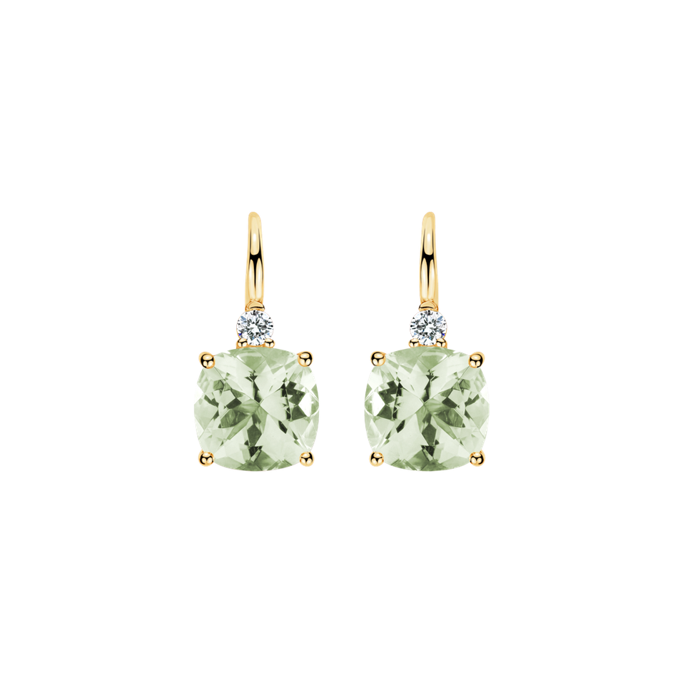 Náušnice s diamantem a ametystem The Countess