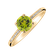 Prsten s diamanty a peridotem Satin2