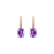 Náušnice s diamanty a ametystem Lauriene2