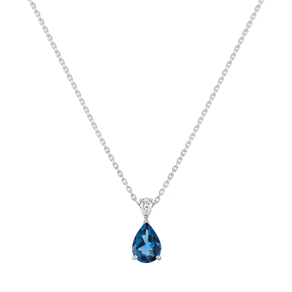 Náhrdelník s diamantem a topazem Whispers of Light