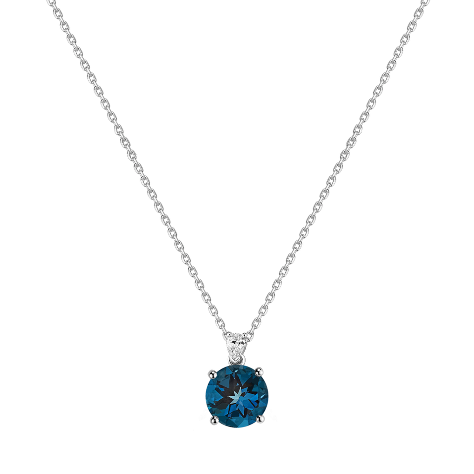 Náhrdelník s diamantem a topazem Mariella