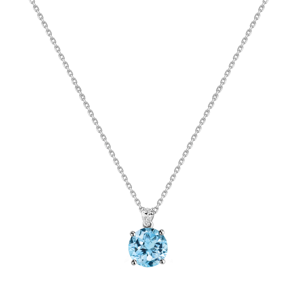 Náhrdelník s diamantem a topazem Mariella