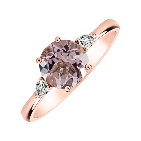 Prsten s diamanty a morganitem Majestic Oasis