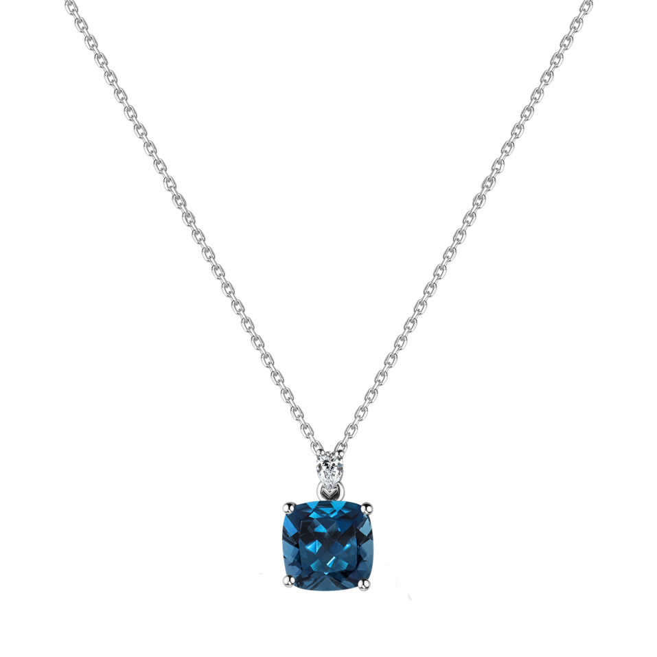 Náhrdelník s diamantem a topazem Mirabel