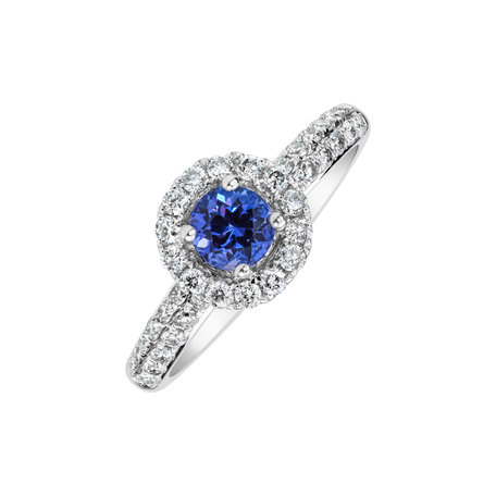 Prsten s diamanty a tanzanitem Vairen
