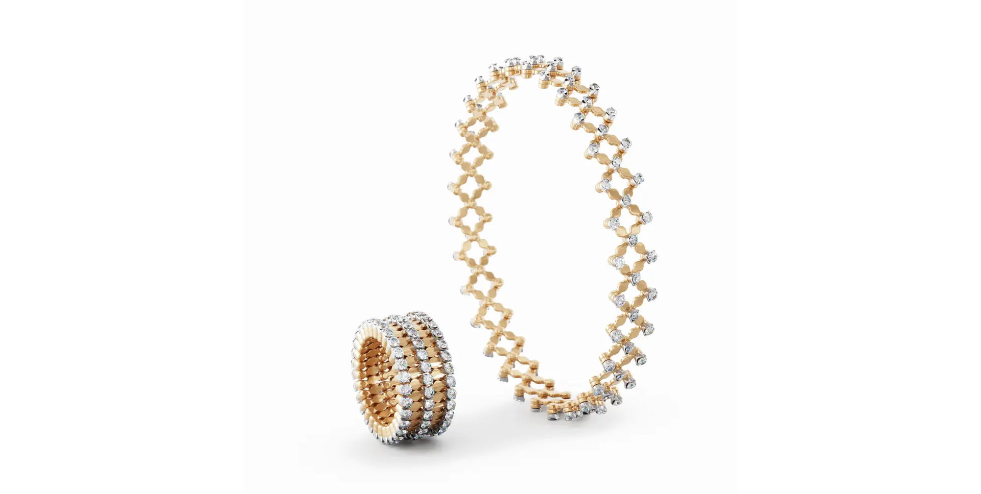 Prsten / náramek s diamanty Brevetto Brevetto