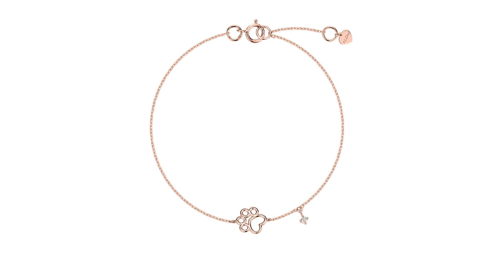 Náramek s diamantem Lovely Paw