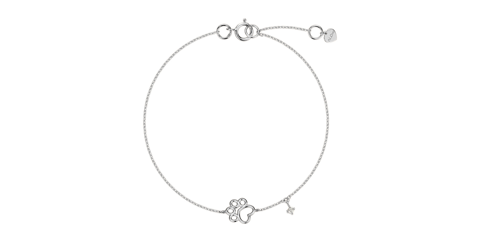 Náramek s diamantem Lovely Paw