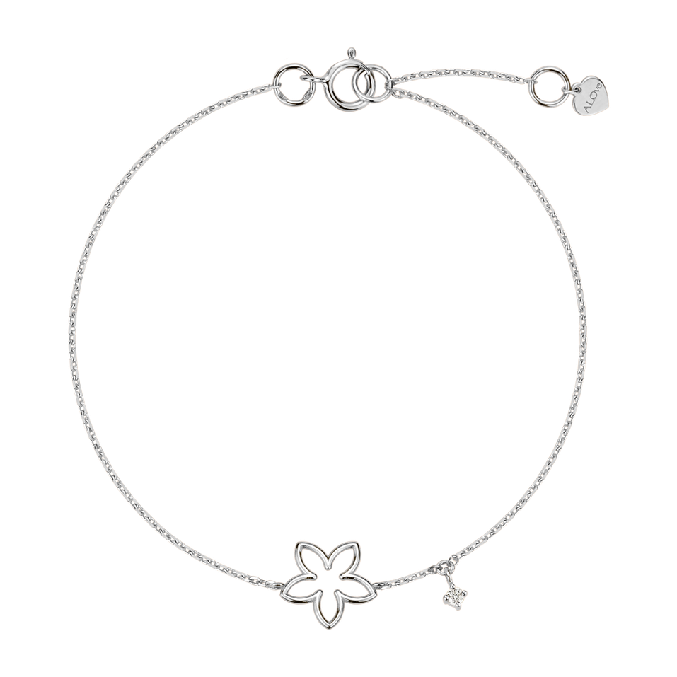 Náramek s diamantem Flowery dream