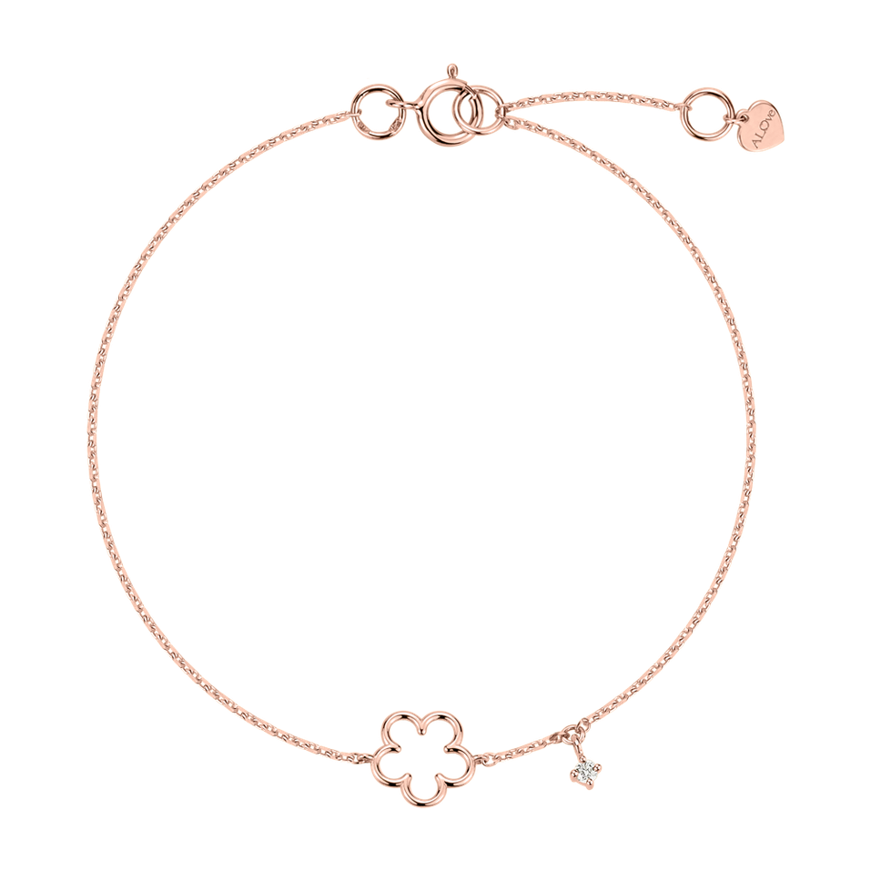 Náramek s diamantem Glossy Daisy