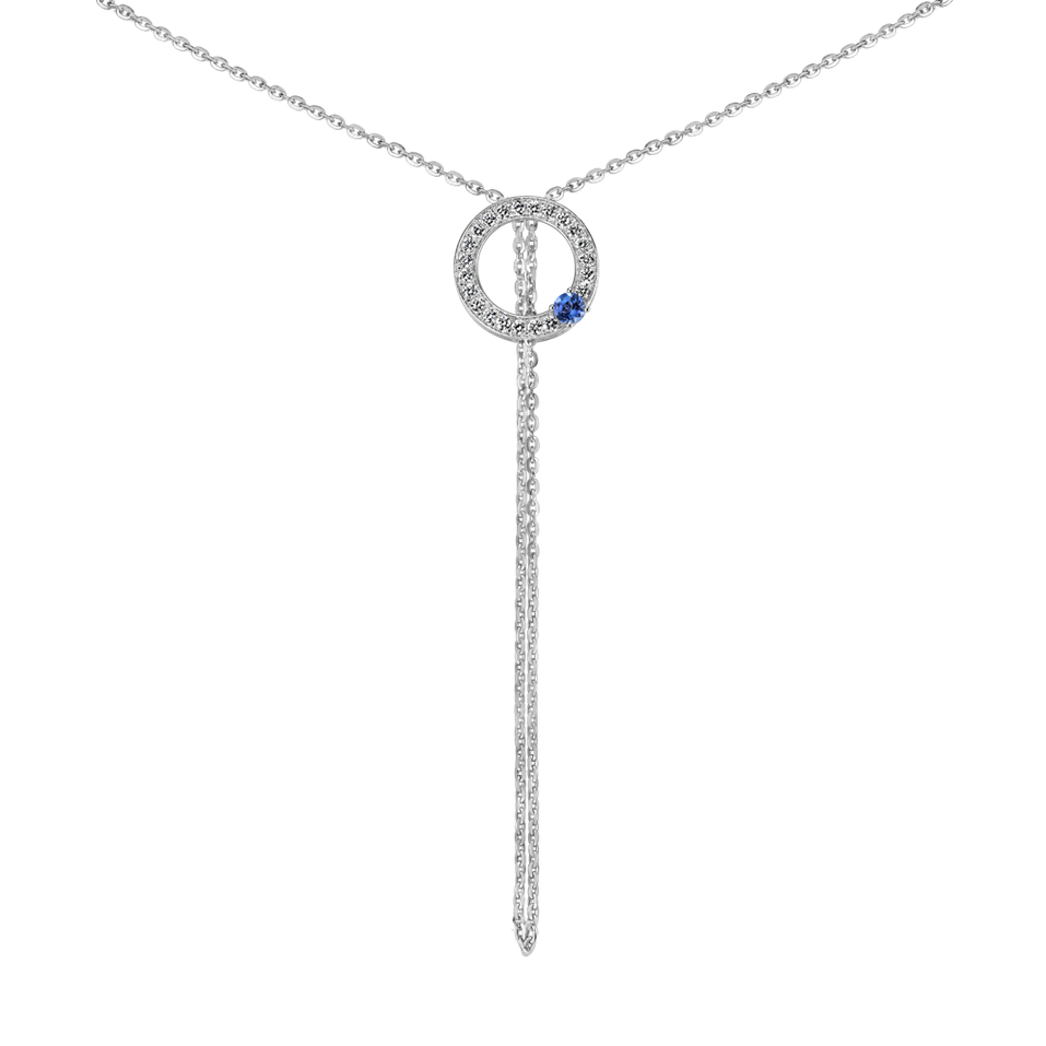 Náhrdelník s diamanty a tanzanitem Perfect Sphere