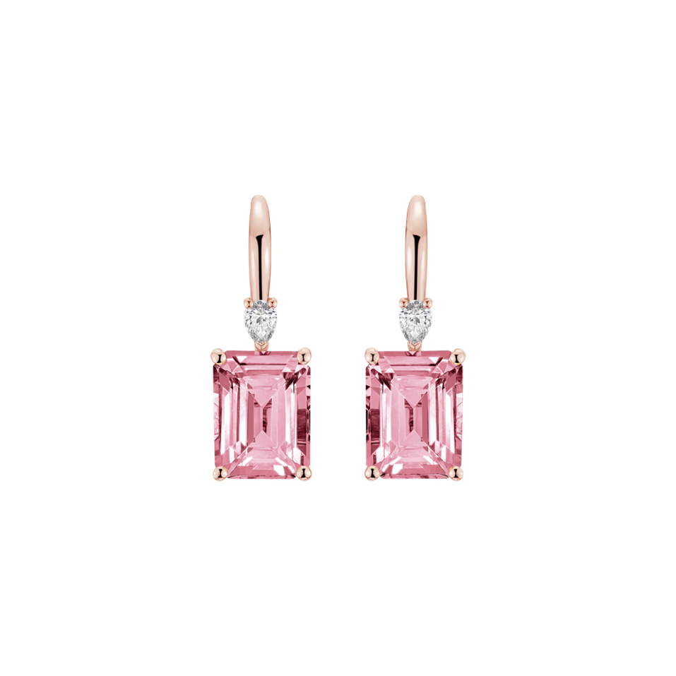 Náušnice s diamantem a turmalínem Royal Anne