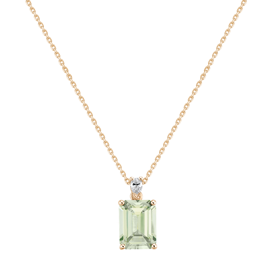 Náhrdelník s diamantem a ametystem Royal Anne