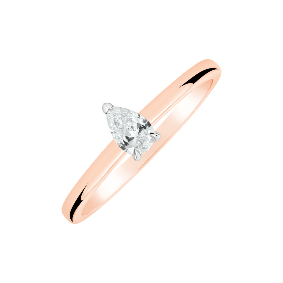 Prsten s diamantem Solitary Tear