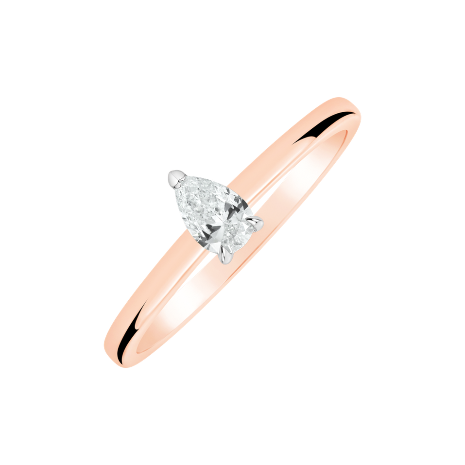 Prsten s diamantem Solitary Tear