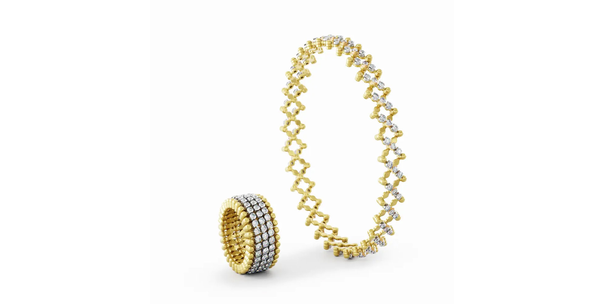 Prsten/náramek s diamanty Brevetto