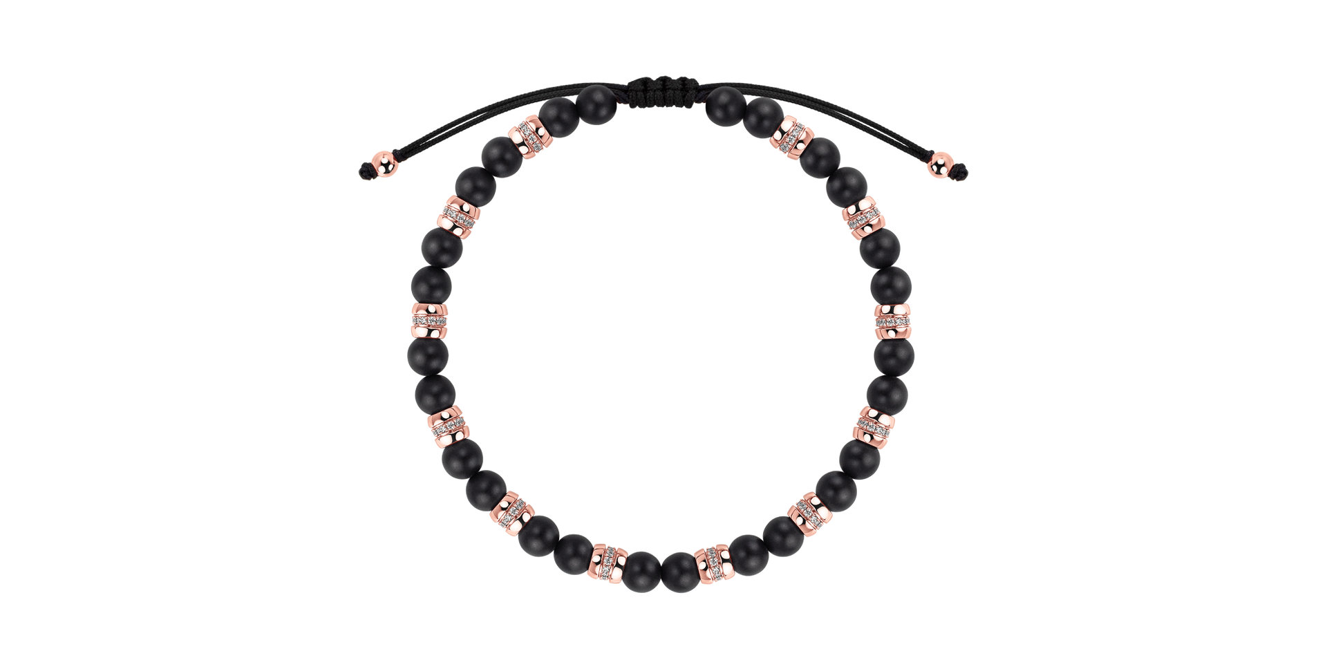 Náramek s diamanty a acháty Noctrelis