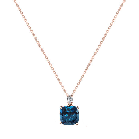 Náhrdelník s diamantem a topazem Marigold