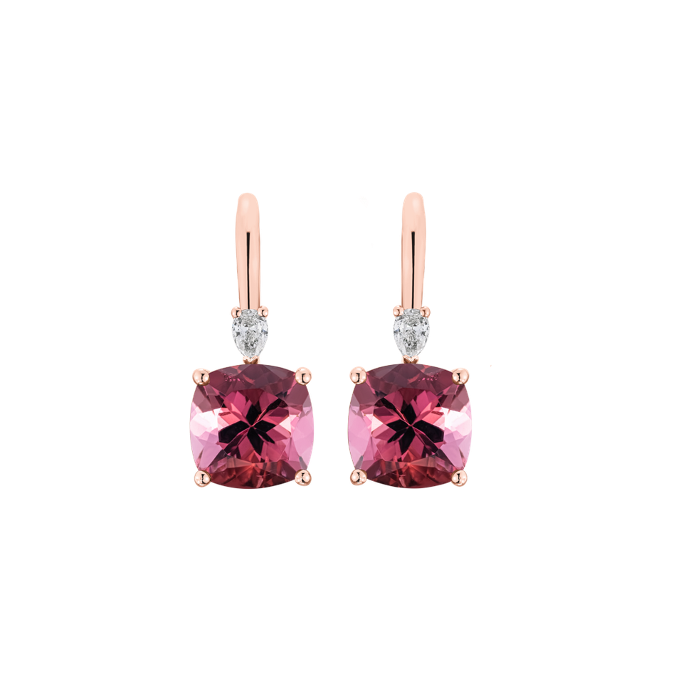 Náušnice s diamantem a turmalínem Cassian