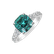 Prsten s diamanty a turmalínem Seafoam Spark2