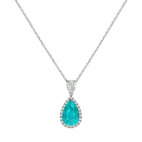 Náhrdelník s diamanty a paraibou Aqua Lume
