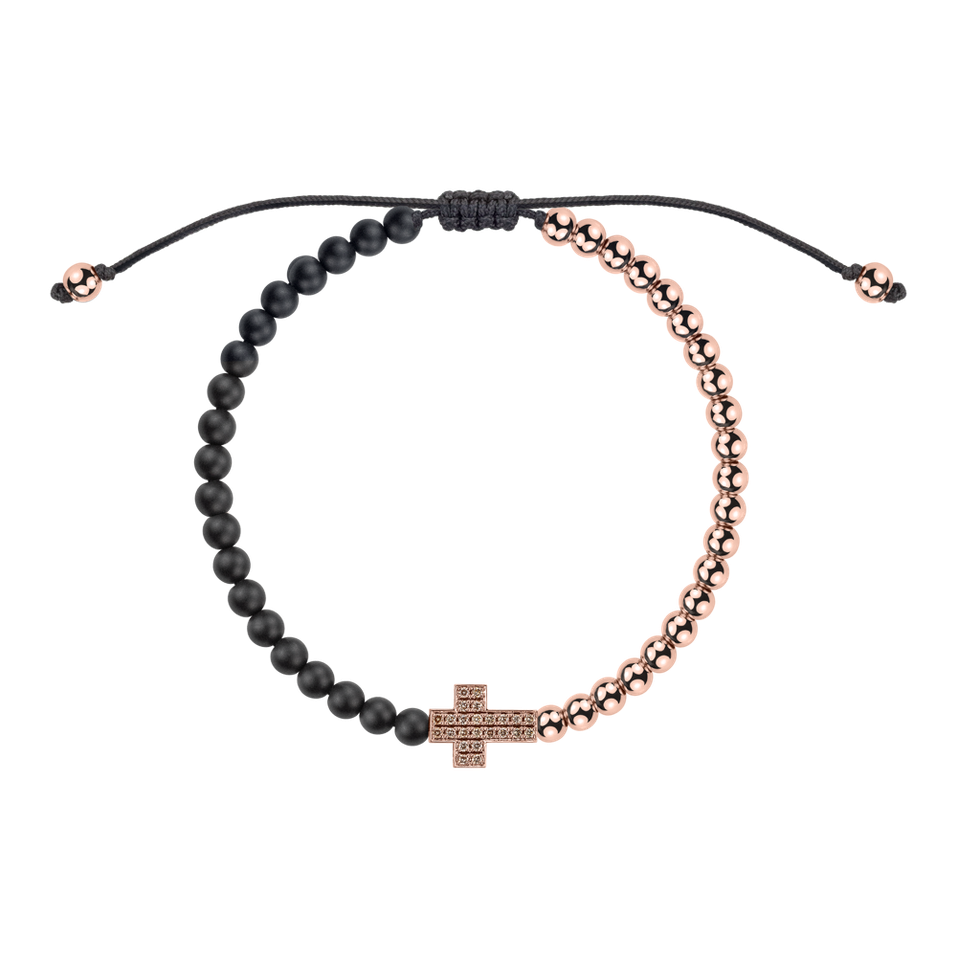 Náramek s diamanty a acháty Sacred Light