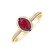 Prsten s diamanty a rubínem Elliptical perfection2