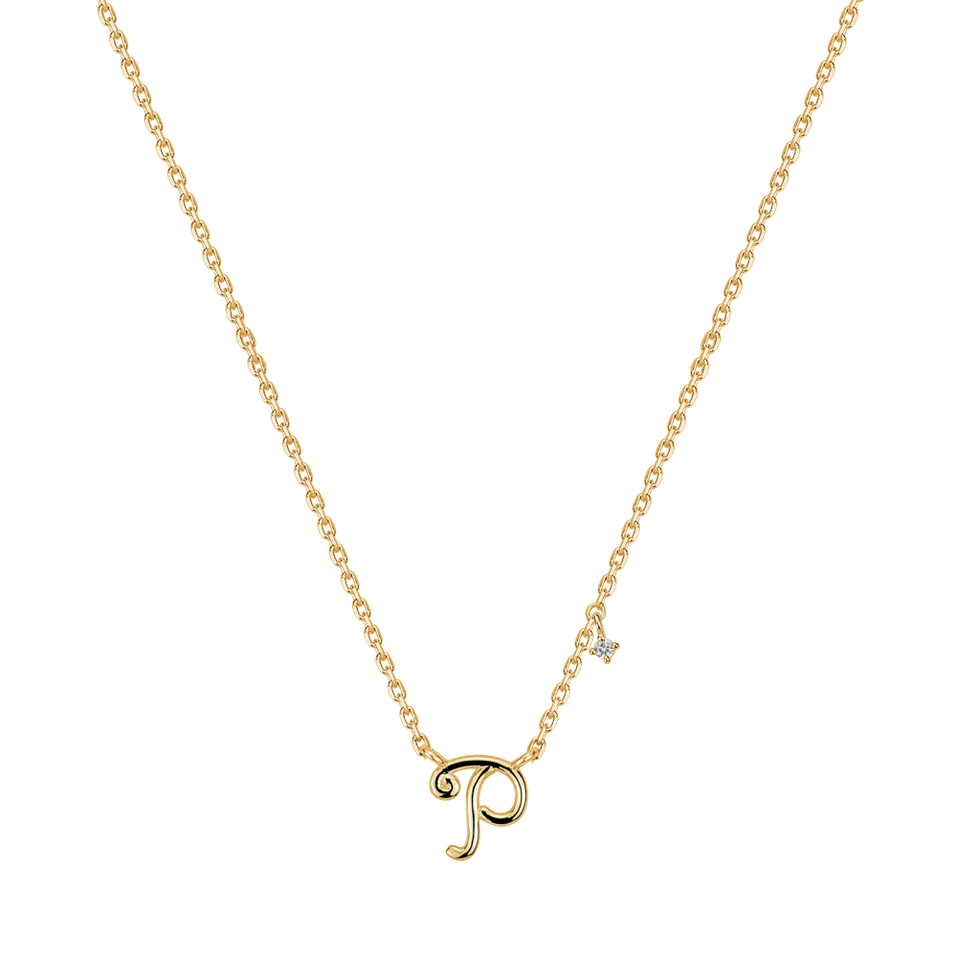 Náhrdelník s diamantem Elegance Letter