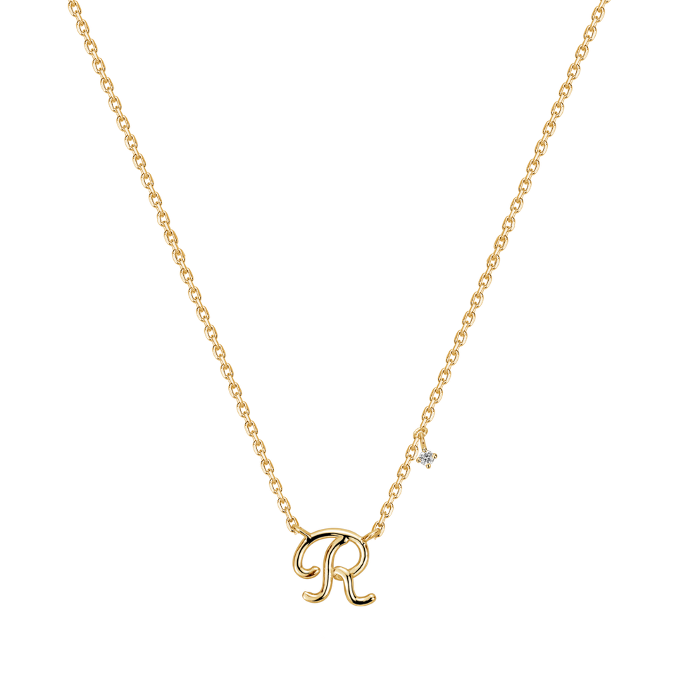 Náhrdelník s diamantem Elegance Letter