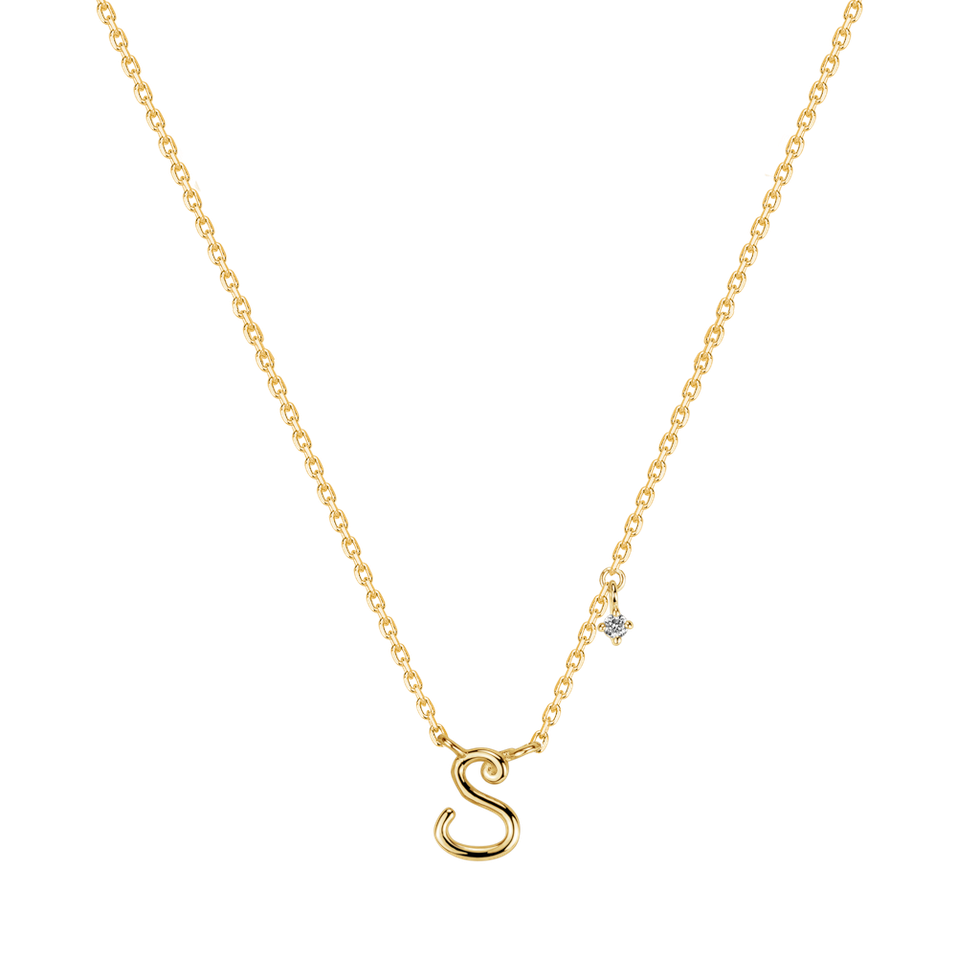 Náhrdelník s diamantem Elegance Letter