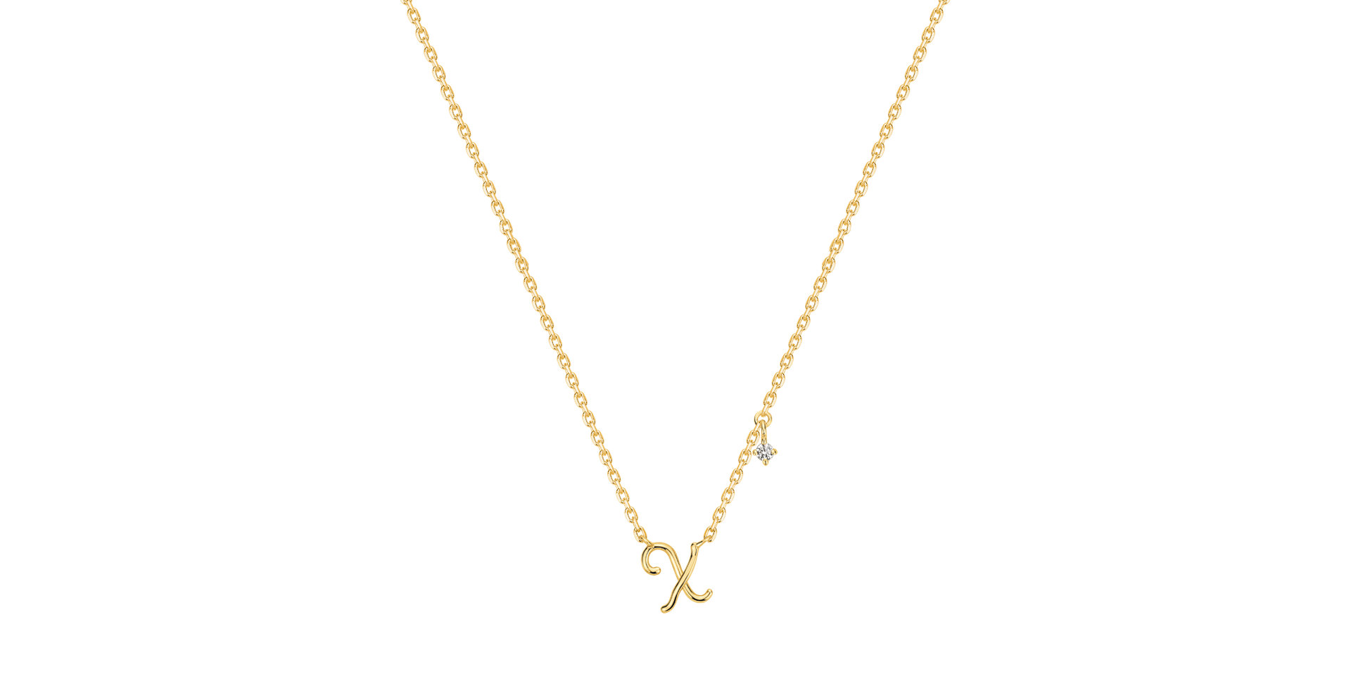 Náhrdelník s diamantem Elegance Letter