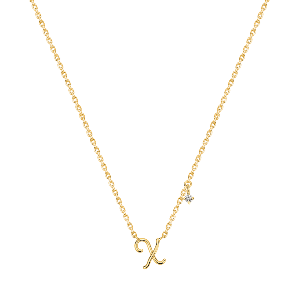 Náhrdelník s diamantem Elegance Letter