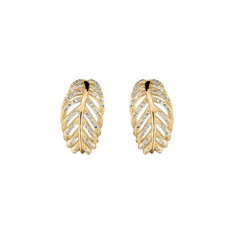 Náušnice s diamanty Feather of Heaven