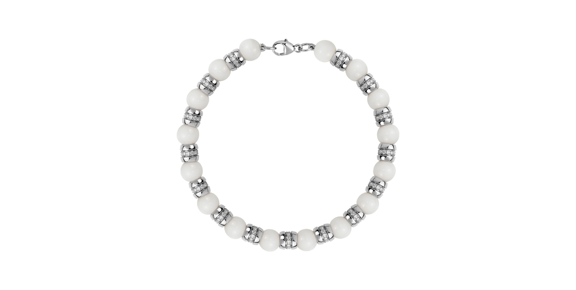 Náramek s diamanty a acháty Albelia