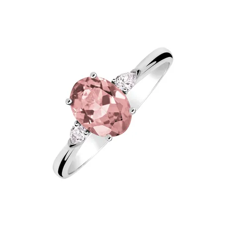 Prsten s diamanty a turmalínem Fiona