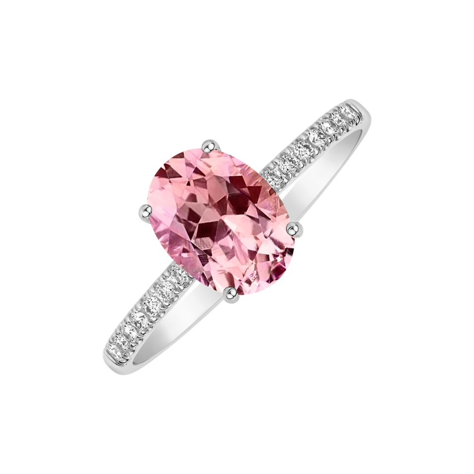 Prsten s diamanty a turmalínem Touch of Shine