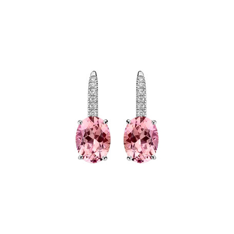 Náušnice s diamanty a turmalínem Iris Elegance