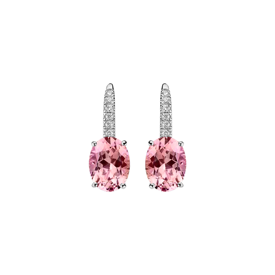 Náušnice s diamanty a turmalínem Iris Elegance