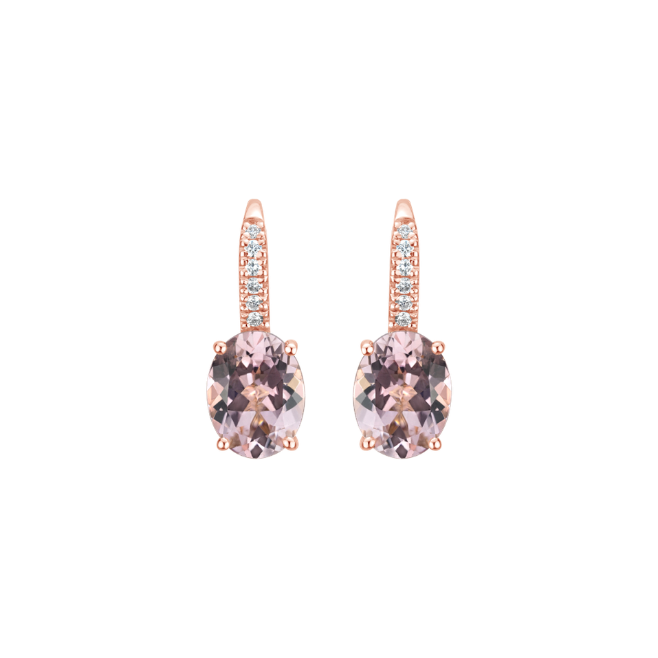 Náušnice s diamanty a turmalínem Niké Elegance